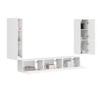 vidaXL Conjunto de Mueble de TV 4 pcs Brillante Madera de ingeniería, Sala de Estar, Rectangular, diseño Moderno con Muebles Elegantes y decoración acogedora para el hogar