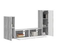 vidaXL Conjunto de Mueble de TV 4 pcs Gris Sonoma Madera de ingeniería