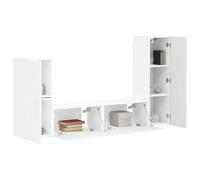vidaXL Conjunto de Mueble de TV 4 pcs Madera de ingeniería, Conjunto Moderno de Sala de Estar, armarios para TV rectangulares, Centro de Entretenimiento montado en la Pared, soluciones de almacenamie