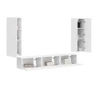 vidaXL Conjunto de Mueble de TV 4 pcs Madera de ingeniería, Sala de Estar, Rectangular, diseño Moderno con Muebles Elegantes y decoración acogedora para el hogar