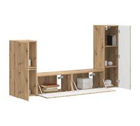 vidaXL Conjunto de Mueble de TV 4 pcs Roble Artesanal