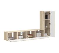 vidaXL Conjunto de Mueble de TV Montaje en la Pared 2 pcs Roble Sonoma, Sala de Estar, Rectangular, Moderno, Armario Elegante, Muebles montados en la Pared, Almacenamiento Multifuncional, Diseño eleg