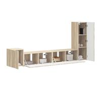 vidaXL Conjunto mueble TV de pared 3 piezas – Moderno, almacenamiento eficiente, Roble Sonoma