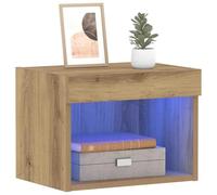 vidaXL Conjunto de Mueble de TV Roble Artesanal 40 x 30 x 30 cm, Centro de Entretenimiento Moderno, Unidad Montada en Pared, Consola Elegante con Luz LED y Solución de Almacenaje