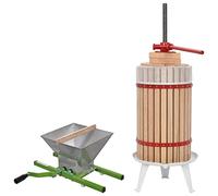 vidaXL Conjunto de Prensa y Trituradora de Frutas y Vinos 2 Piezas Tradicional Hobbies Artes Creativas Ocio Producción de Vino o Sidra Fácil Manejo