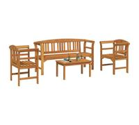 vidaXL Juego de Muebles 4 pcs Natural Madera de Acacia Sólida