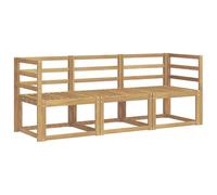 vidaXL Conjunto de sofás de Exterior 3 pcs Blanco 185,5 x 63 x 73 cm, Sofá Exterior, Lounge Moderno para jardín, Muebles seccionales para Patio, Set cómodo y Elegante