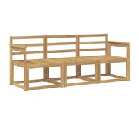 vidaXL Conjunto de sofás de Exterior 3 pcs Blanco 189,5 x 63 x 73 cm, Sofá Exterior, Lounge Moderno para jardín, Muebles seccionales para Patio, Set cómodo y Elegante
