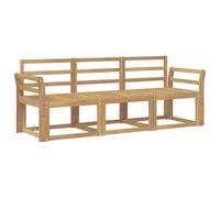 vidaXL Conjunto de sofás de Exterior 3 pcs Blanco 194 x 63 x 73 cm, Sofá Exterior, Lounge Moderno para jardín, Muebles seccionales para Patio, Set cómodo y Elegante