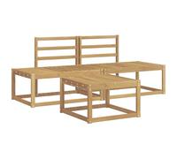 vidaXL Conjunto de sofás de Exterior 3 pcs Blanco, Sofá Moderno para Exteriores, Juego seccional Duradero, Ideal para jardín, Patio y terraza cómodos