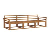 vidaXL Conjunto de sofás de Exterior 3 pcs Natural, Conjunto de sofá de Acacia, Muebles Modernos de jardín, seccional Flexible para terraza, Muebles Resistentes al Clima, Asientos Junto a la Piscina