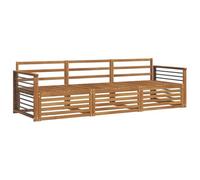vidaXL Conjunto de sofás de Exterior 3 pcs Natural, Sofá Seccional Moderno para Jardín, Muebles de Terraza, Confort para Espacios Exteriores