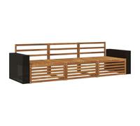 vidaXL Conjunto de sofás de Exterior 3 pcs Natural, Sofá Seccional Moderno para Jardín, Muebles de Terraza, Confort para Espacios Exteriores