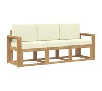 vidaXL Conjunto de sofás de Exterior 3 pcs, Sofá Exterior, Lounge Moderno para jardín, Muebles seccionales para Patio, Set cómodo y Elegante