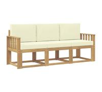 vidaXL Conjunto de sofás de Exterior 3 pcs, Sofá Exterior, Lounge Moderno para jardín, Muebles seccionales para Patio, Set cómodo y Elegante