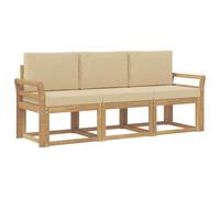 vidaXL Conjunto de sofás de Exterior 3 pcs, Sofá Exterior, Lounge Moderno para jardín, Muebles seccionales para Patio, Set cómodo y Elegante