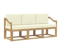 vidaXL Conjunto de sofás de Exterior 3 pcs, Sofá Exterior, Lounge Moderno para jardín, Muebles seccionales para Patio, Set cómodo y Elegante