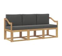vidaXL Conjunto de sofás de Exterior 3 pcs, Sofá Exterior, Lounge Moderno para jardín, Muebles seccionales para Patio, Set cómodo y Elegante