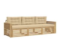 vidaXL Conjunto de sofás de Exterior 3 uds. y Beige