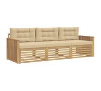 vidaXL Conjunto de sofás de Exterior 3 uds. y Beige