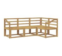 vidaXL Conjunto de sofás de Exterior 4 pcs Blanco, Sofá Moderno para jardín, Mueble seccional, Set para Patio, Durable Relajarse