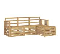 vidaXL Conjunto de sofás de Exterior 4 pcs Blanco, Sofá Seccional de Jardín, Lounge Moderno, Muebles para Terraza, Comodidad al Aire Libre