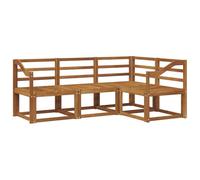 vidaXL Conjunto de sofás de Exterior 4 pcs Natural, Sofá de Exterior, Mueble seccional Moderno, salón de jardín, Asiento Duradero para Patio, Conjunto cómodo para terraza