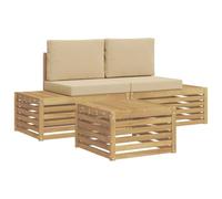 vidaXL Conjunto de sofás de Exterior 4 Pieza