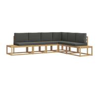 vidaXL Conjunto de sofás de Exterior 4 Pieza Blanco y Antracita, Sofá Modular para jardín, Muebles de Patio Modernos, Relajarse en la terraza