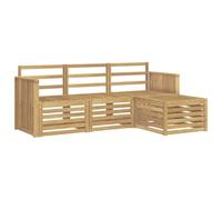vidaXL Conjunto de sofás de Exterior 4 uds. Blanco