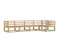 vidaXL Conjunto de sofás de Exterior 5 pcs Blanco 325 x 166,5 x 73 cm, Sofá Modular Moderno para Patio, Juego de Muebles Resistente al Clima, cómodo y versátil para jardín, Piscina