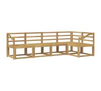 vidaXL Conjunto de sofás de Exterior 5 pcs Blanco, Sofá Moderno para jardín, Muebles seccionales, Asientos Resistentes al Clima, Lounge cómodo para terraza