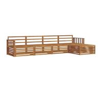 vidaXL Conjunto de sofás de Exterior 5 pcs Natural, Sofá de Patio Moderno, Conjunto cómodo y Duradero, Relajarse en el jardín