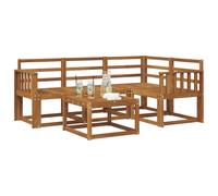 vidaXL Conjunto de sofás de Exterior 5 pcs Natural, Sofá seccional de jardín, Muebles Modernos para Exteriores, Lounge cómodo para el Patio, Asientos Ideales para la terraza, un Conjunto para Vivir a