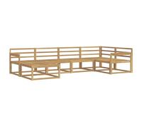 vidaXL Conjunto de sofás de Exterior 6 pcs Blanco 327 x 168,5 x 73 cm, Sofá de Patio, Moderno sofá seccional Exterior, mobiliario Resistente al Clima para tu jardín