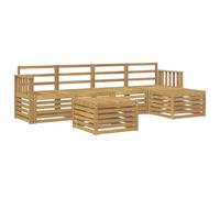 vidaXL Conjunto de sofás de Exterior 6 pcs Blanco 59 x 59 x 37 cm, Muebles de jardín, sofá Moderno para Exterior, Conjunto seccional, hamacas cómodas para la terraza