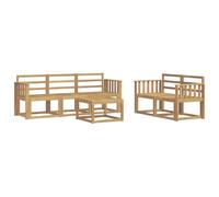 vidaXL Conjunto de sofás de Exterior 6 pcs Blanco 59 x 59 x 37 cm, Sofá Exterior de jardín, Mueble Modular Moderno, Lounge en Patio, Conjunto para Relajarse en terraza