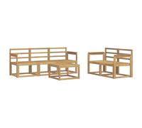 vidaXL Conjunto de sofás de Exterior 6 pcs Blanco 59 x 59 x 37 cm, Sofá Exterior de jardín, Mueble Modular Moderno, Lounge en Patio, Conjunto para Relajarse en terraza