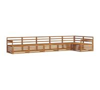 vidaXL Conjunto de sofás de Exterior 6 pcs Natural, Muebles de jardín, sofá Moderno para Patio, Conjunto seccional, Confort Resistente, Ideal para el Exterior