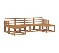 vidaXL Conjunto de sofás de Exterior 6 pcs Natural, Sofá de Exterior Moderno, Muebles Resistentes para Jardín, Relájate en el Patio, Diseño Minimalista