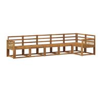 vidaXL Conjunto de sofás de Exterior 6 pcs Natural, Sofá de jardín Moderno, Conjunto de sección para Patio, Muebles Resistentes al Clima para terraza