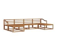 vidaXL Conjunto de sofás de Exterior 6 pcs Natural, Sofá de jardín Moderno, Conjunto Resistente, Asientos Elegantes para Patio, Muebles de Acacia, Piscina