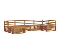 vidaXL Conjunto de sofás de Exterior 6 pcs Natural, Sofá Moderno para Exteriores, Resistente Set seccional para jardín, cómodo Mueble de terraza