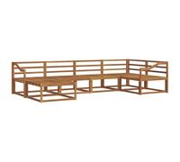 vidaXL Conjunto de sofás de Exterior 6 pcs Natural, Sofá Moderno para Exteriores, seccional Resistente, Asientos de jardín, sofá para la Piscina, Muebles de Patio, Conjunto Modular