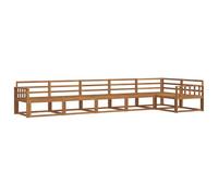 vidaXL Conjunto de sofás de Exterior 6 pcs Natural, Sofá Seccional Moderno para Jardín, Muebles de Patio Acacia, para Un Confort Genial en el Exterior