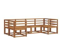 vidaXL Conjunto de sofás de Exterior 6 pcs Natural, Sofá sectional de Madera de Acacia, Muebles Modernos para Patio, solución de Asientos para jardín, decoración para el Patio Trasero