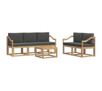 vidaXL Conjunto de sofás de Exterior 6 pcs, Sofá Exterior de jardín, Mueble Modular Moderno, Lounge en Patio, Conjunto para Relajarse en terraza
