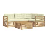vidaXL Conjunto de sofás de Exterior 6 pcs, Sofá Exterior, Lounge de jardín, Moderno y cómodo, Patio y terraza