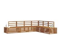 vidaXL Conjunto de sofás de Exterior 6 Pieza Natural, Sofá seccional para jardín, Muebles Modernos para Patio, Set de Asiento Outdoor Duradero y cómodo