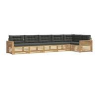 vidaXL Conjunto de sofás de Exterior 6 uds. Blanco y Antracita